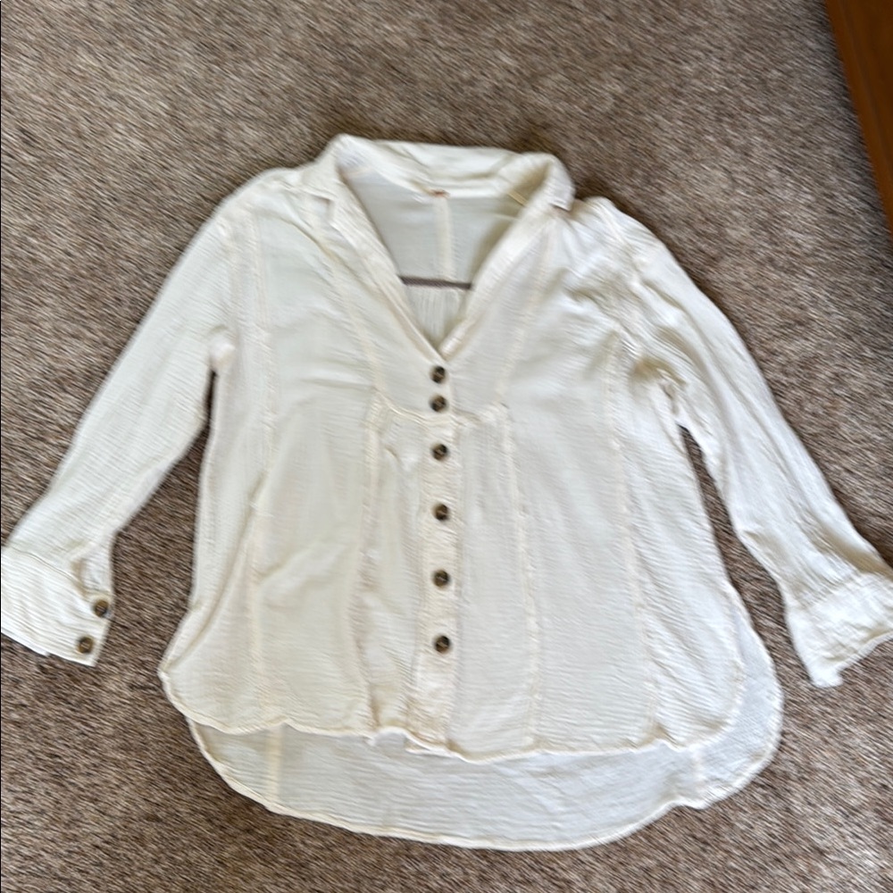 We The Free Cream Button-Down Shirt